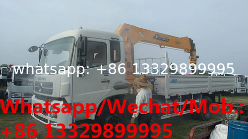 HOT SALE! High quality and competitive price dongfeng 8tons telescopic crane on truck, cargo truck with crane for sale