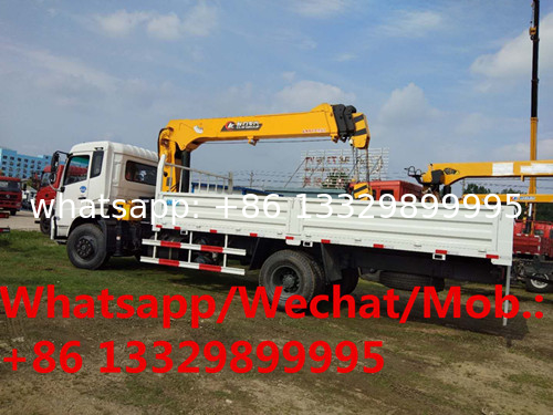 HOT SALE! High quality and competitive price dongfeng 8tons telescopic crane on truck, cargo truck with crane for sale
