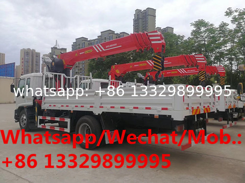 Isuzu Brand 4*2 LHD 6.3T telescopic crane boom mounted on truck for sale, HOT SALE! ISUZU cargo truck with crane