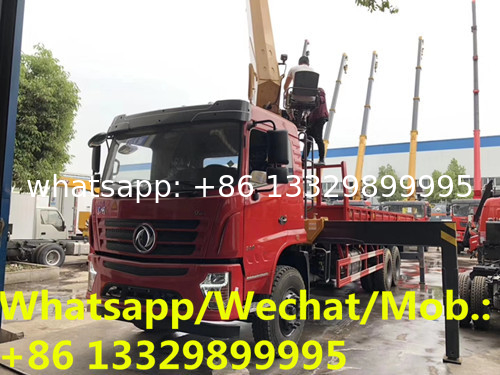 Dongfeng brand 6*4 12tons-14tons telescopic crane boom mounted on truck for sale, cargo truck with crane for sale