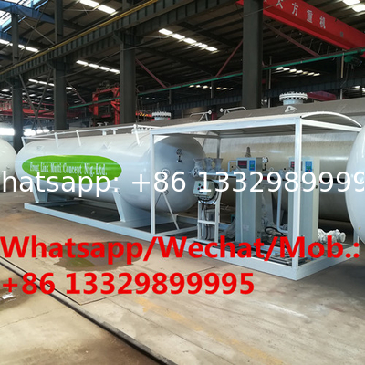 2021s new customized 20cbm skid lpg gas filling station with double filling scales for sale, skid lpg tanker with scales