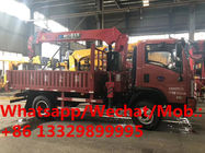 new brand dayun 2tons mini cargo truck with crane for sale, high quality and best price telescopi crane boom on truck