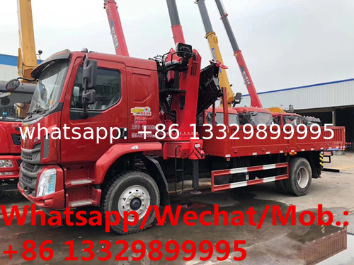 new best price Liuqi 4*2 8tons knuckle crane boom mounted on truck for sale, LIUQI 8tons folded truck with crane