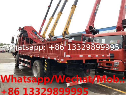 new best price Liuqi 4*2 8tons knuckle crane boom mounted on truck for sale, LIUQI 8tons folded truck with crane