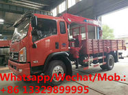 customized cheapest price dayun new 5tons telescopic crane boom mounted on truck for sale, HOT SALE! truck with crane
