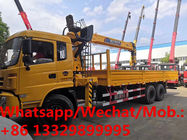 best price dongfeng YULONG 6*4 12tons telescopic crane boom mounted on truck for sale, cargo truck with crane
