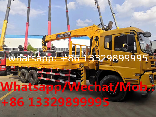 best price dongfeng YULONG 6*4 12tons telescopic crane boom mounted on truck for sale, cargo truck with crane