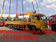 best price dongfeng YULONG 6*4 12tons telescopic crane boom mounted on truck for sale, cargo truck with crane
