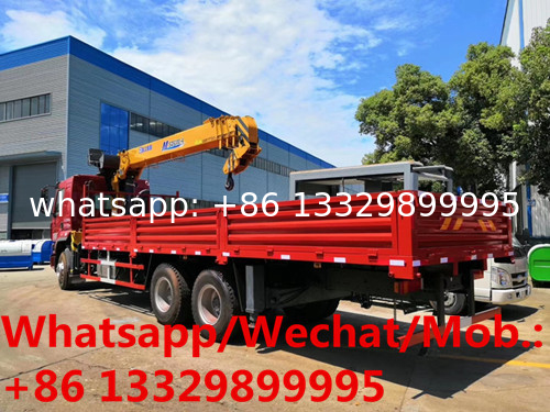 LIUQI brand 6*4 LHD 12tons yuchai 290hp 12T telescopic crane boom mounted on truck for sale, caego truck with crane
