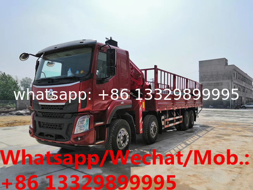 high quality and best price Customized liuqi brand 8*4 LHD 350hp diesel folded truck with crane for sale,