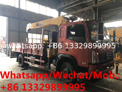 HOT SALE! cheapest price dongfeng yuhu 140hp diesel Euro 5 5tons telescopic crane mounted on truck, truck with crane