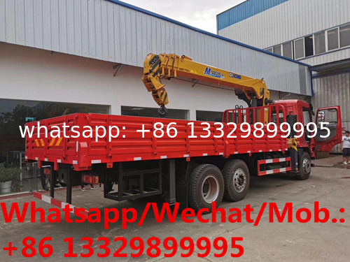 HOT SALE! Dayun 6*4 10Tons-12tons telescopic crane boom mounted on truck for sale, cheaper 10-12T cargo truck with crane