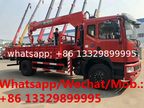 HOT SALE! Dongfeng T5 4*2 LHD 8tons yuchai 180hp diesel telescopic crane boom mounted on truck, cargo truck with crane