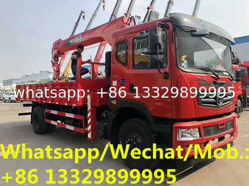 HOT SALE! Dongfeng T5 4*2 LHD 8tons yuchai 180hp diesel telescopic crane boom mounted on truck, cargo truck with crane