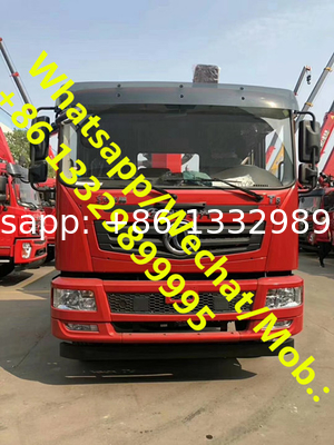 HOT SALE! Dongfeng T5 4*2 LHD 8tons yuchai 180hp diesel telescopic crane boom mounted on truck, cargo truck with crane