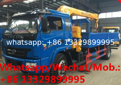 HOT SALE! YUEJIN 4*2 diesel 3.2tons telescopic crane boom mounted on truck, Customized cheaper cargo truck with crane
