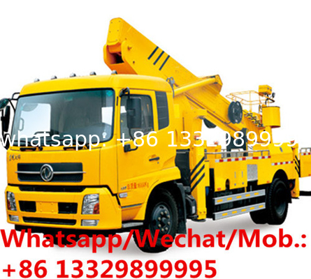 high quality dongfeng tianjin 4*2 28m telescopic crane boom lift bucket truck for sale, HOT SALE! telescopic aerial work