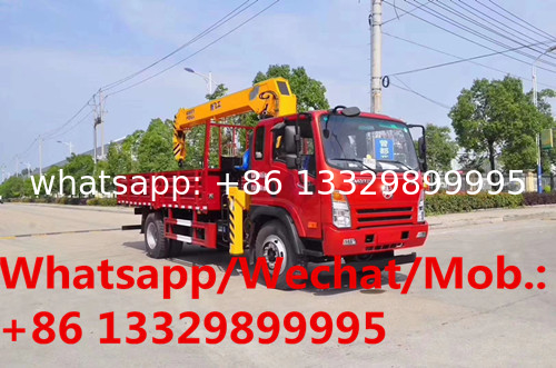 high quality Dayun 4*2 LHD 170hp diesel 6.3tons telescopic truck with crane for sale, mobile crane mounted on truck