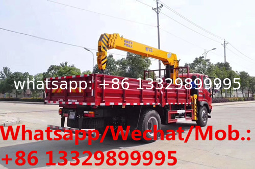 high quality Dayun 4*2 LHD 170hp diesel 6.3tons telescopic truck with crane for sale, mobile crane mounted on truck