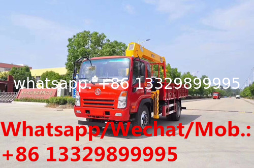 high quality Dayun 4*2 LHD 170hp diesel 6.3tons telescopic truck with crane for sale, mobile crane mounted on truck