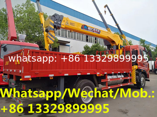 SINO TRUK WANGPAI 6.3tons-8tons telescopic crane boom mounted on truck for sale, cargo truck with telescopic crane boom