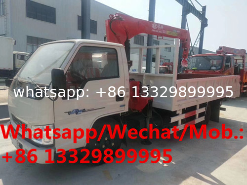 HOT SALE! JMC single row 116hp diesel 2tons telescopic crane boom mounted on truck,competitive price truck with crane