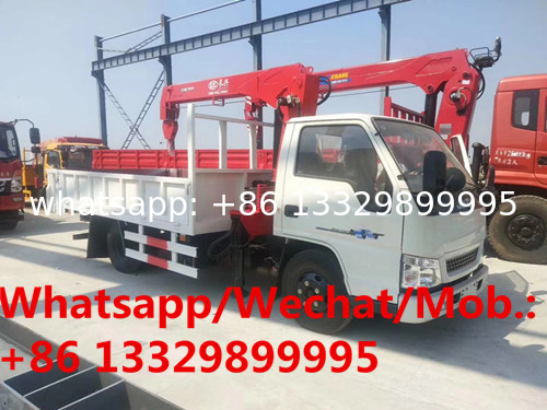 HOT SALE! JMC single row 116hp diesel 2tons telescopic crane boom mounted on truck,competitive price truck with crane