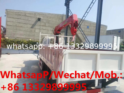 HOT SALE! JMC single row 116hp diesel 2tons telescopic crane boom mounted on truck,competitive price truck with crane
