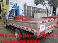 Customized BEIQI HEIBAO gasoline engine 2tons knuckle crane boom mounted on truck for sale, folded truck with crane