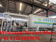 Factory sale best price 5tons mobile skid lpg gas station with double lpg gas dispenser for domestic gas cylinders
