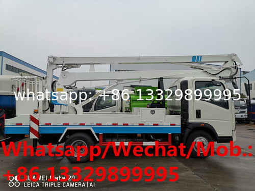 Customized SINO TRUK HOWO RHD 14m overhead working platform truck for sale, hydraulic aerial working truck, bucket truck