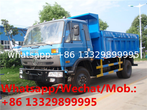 good quality and best price 6 wheels 8t garbage dumper truck with hydraulic cover for sale, dongfeng 170hp dump tipper