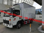 customized SINO TRUK HOWO 4*2 RHD smaller day old chicks transported vehicle for KENYA, baby goose/ducks delivery truck