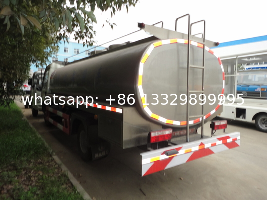 factory sale best price dongfeng 8,000L milk truck for sale, hot sale stainless steel food grade liquid tank truck