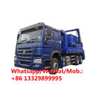 HOT SALE! SINO TRUK HOWO 10CBM skid loader garbage truck for sale, best price swing arm garbage vehicle for sale