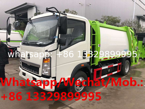 HOT SALE! CLW brand SINO TRUK HOWO 5CBM garbage compactor truck, customized CLW refuse garbage trucks for sale