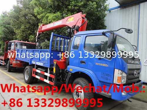 high quality Forland mini 2tons telescopic crane boom mounted on cargo truck for sale, mobile truck with crane