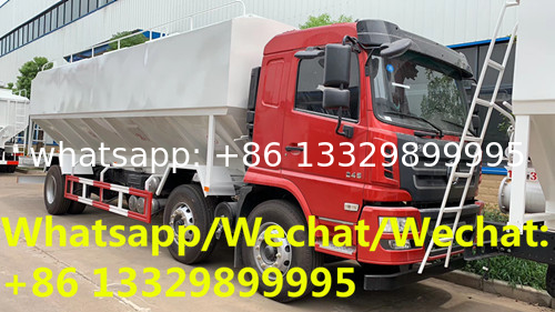 SHACMAN brand 245hp 30cbm 15tons farm-oriented livestock poultry feed transported truck for sale, bulk feed truck