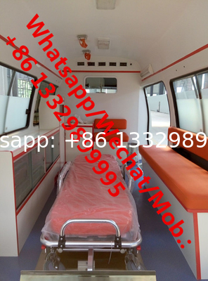 high quality jinbei ambulance car vehicle for sale, cheaper price hospital first aid ambulance vehicle for sale