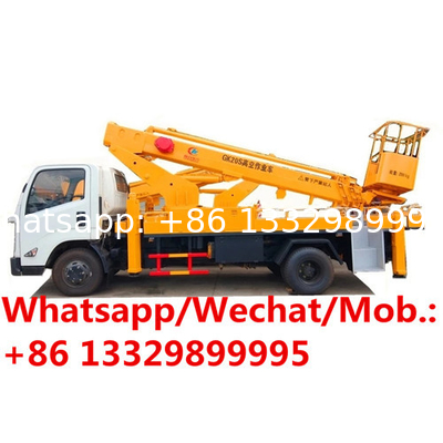 new JMC brand diesel 20m telescopic aerial working platform truck for sale, cheaper hydraulic overhead working truck