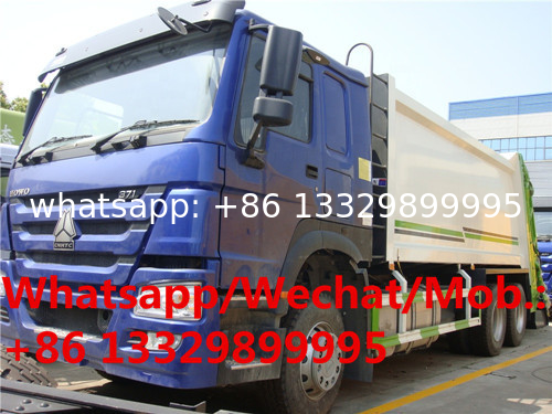 new manufactured best price HOWO 16-20cbm garbage compactor truck for sale, good refuse wastes collecting vehicle