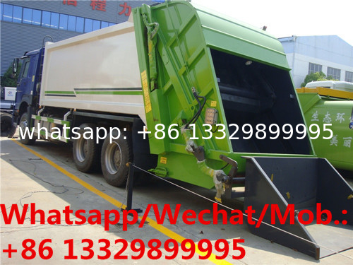 new manufactured best price HOWO 16-20cbm garbage compactor truck for sale, good refuse wastes collecting vehicle