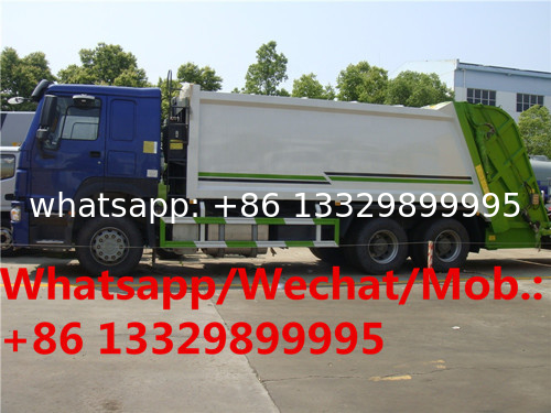 new manufactured best price HOWO 16-20cbm garbage compactor truck for sale, good refuse wastes collecting vehicle