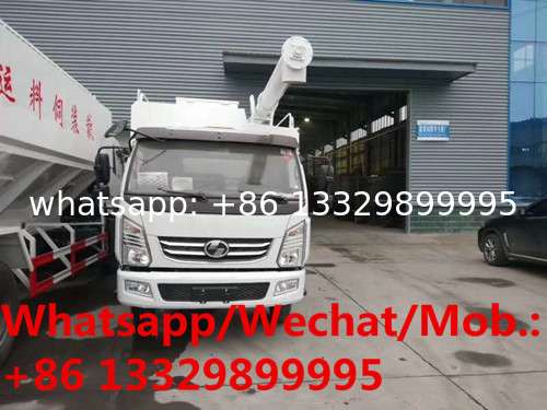 new best price YUEJIN 130hp diesel 12cbm 5-6tons bulk feed transported vehicle, farm-oriented feed pellet tanker truck