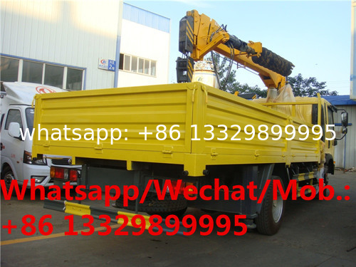 brand new Japan ISUZU  truck mounted 5 ton auger crane for telegraph pole drilling for sale, cargo truck with crane