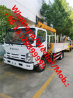 customized ISUZU brand 700P new mobile Japan truck with telescopic crane 5 ton for sale, cargo truck with crane boom