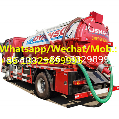 Customized CLW brand HOWO RHD 8CBM vacuum suction truck for sale, good price HOWO sewage suction truck for sale