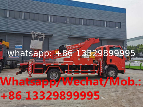 HOT SALE! ISUZU brand 14m telescopic aerial working platform truck, Best price ISUZU overhead working truck for sale