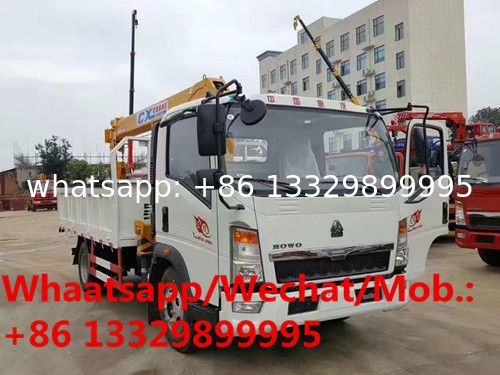 good price China made SINO TRUK HOWO 2T truck with crane for sale, HOT SALE! HOWO diesel crane mounted on cargo truck