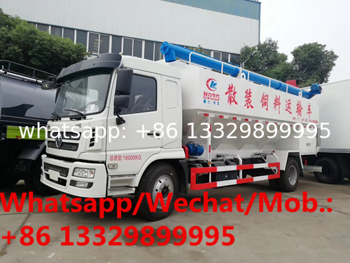 cheaper price SHACMAN Brand 160hp diesel 16cbm-18cbm bulk feed truck for sale, poultry animal feed transported truck